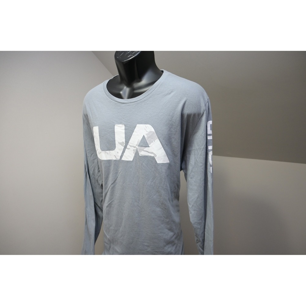 Under Armour Long Sleeve Gym Shirt Men 2XL Grey UA Athletic HeatGear Excellent